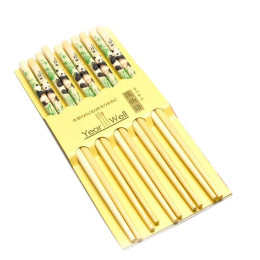 Палочки для еды бамбуковые с рисунком (5 пар) (23х9,5х1 см)