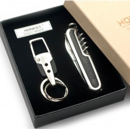 Gift set (Knife with keychain) (14x12x3.5 cm)