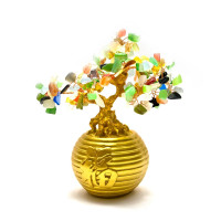 Дерево в золотой кадке (20х19х12 cm)
