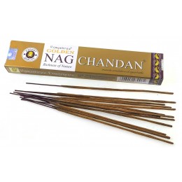 Golden nag chandan (Сандаловое Дерево)(Vijayshree)(15 gm) (12 шт/уп)пыльцовое благовоние
