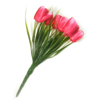 Tulips crimson bouquet (25 cm)
