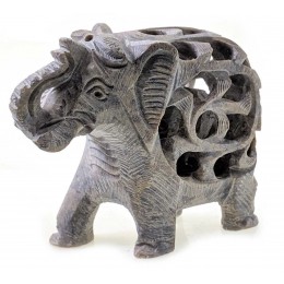 Слон из мыльного камня резной (7,5х9,5х4,5 см)