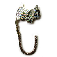 Сумкодержатель для женской сумочки "Собачка-Замок перламутровая" (6,5х5х1 см)