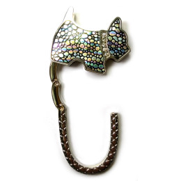 Сумкодержатель для женской сумочки "Собачка-Замок перламутровая" (6,5х5х1 см)