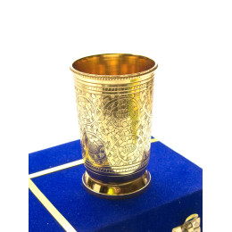 Gilded bronze glasses (e.g. 2 pcs / 300ml.) (H-11cm) (19x15x8 cm)