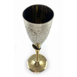 Bronze silver-plated glass (150 ml.) h-20.5 cm