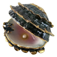 Перлина порцелянова чорна (8,5х6х6 см)