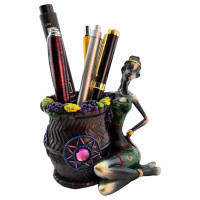 Африканка с корзиной, подставка под ручки (12,5х11,5х7 см)