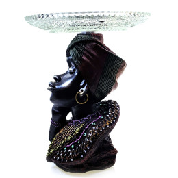 African woman with a dish (16.5x15x15 cm)C