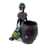 Африканка з кошиком, підставка під ручки (16х12, 5х9см) D