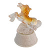 Orange illuminated horse (8x6.5x5 cm)