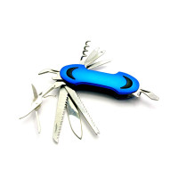 Folding knife with a set of tools (11 in 1) (9 cm).