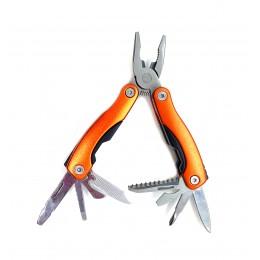 Нож-плоскогубцы с набором инструментов оранжевый (9 в1)(7х3,5х2 см)