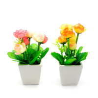 Flowers in a pot (17.5x7x7 cm)