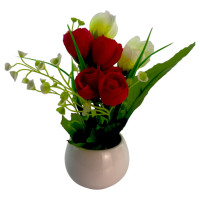 DISCOUNT Flowers in a pot (16x7x7 cm)