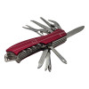 Folding knife with a set of tools multitool red (10 in 1) (9.5 cm)