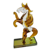 Horse - Pegasus, crystal amber (8.5 × 5 × 3 cm)