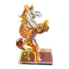 Конь- Пегас хрустальный янтарный  (8,5 × 5 × 3 см)
