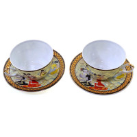 Porcelain set (2JBS78) 2 cups +2 saucers 
