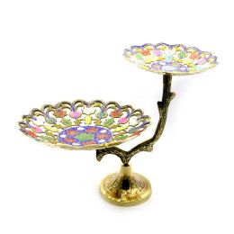 Фруктівниця бронзова 2 х ярусна (26х36х23 см)