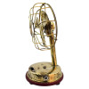 Miniature Bronze Desk Fan Battery Operated 17cm