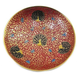 Fruit bowl bronze red 