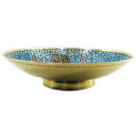 Fruit bowl bronze blue 