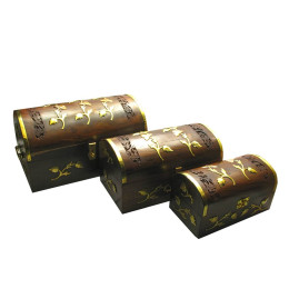 Rosewood chests (set of 3 pcs) (30x18x17cm 25x14x13cm 20x11x10 cm)
