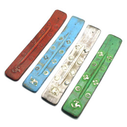 Stand for incense colored "Ski-antique" mango tree (25.5x4x0.5 cm)