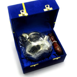 Turk bronze silver plated in a case 450 ml. (19x9.5x11 cm)