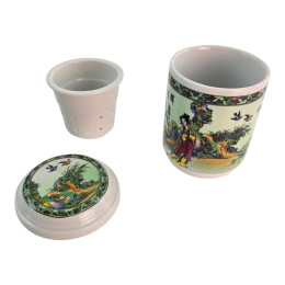 Teacup with strainer (230 ml) (SFC28) "Geisha" (h-11 cm, d-6.5 cm)