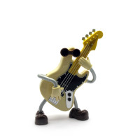 Toy musical guitar (Cranks up with a key, dances while playing) (18x13x6 cm)