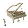 Piano with a dancing ballerina musical toy (14x16x15 cm)