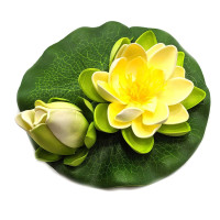 Lotus flower with bud floating white (14 cm)