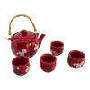 Ceramic tea set (teapot, 4 bowls) (teapot 700 ml, bowl 50 ml (28x17x11.5 cm)