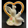 Figurine Pigeon with heart porcelain (11x11x7 cm)A