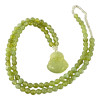 Jade necklace with pendant "Buddha" (30 cm)