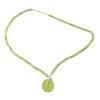 Jade necklace with pendant "Coin" (22.5 cm)
