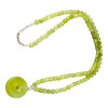 Jade necklace with pendant "Coin" (22.5 cm)