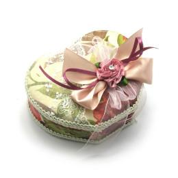 Шкатулка для украшений с зеркальцем "Сердечко" (13х10,5х6 см)