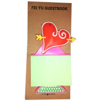 Fridge magnet heart with sticker(9x5 cm)P