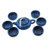Ceramic blue set (Teapot - 200 ml., Cup - 60 ml.) (27x21x7 cm)