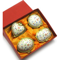 Шкатулки керамические (н-р 4 шт)(13,5х11х4 см)