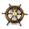 Штурвал дерев'яний з бронзовою вставкою (42х4.2 см)