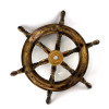 Штурвал дерев'яний з бронзовою вставкою (42х4.2 см)