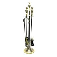 Bronze fireplace set (75x18x18 cm)