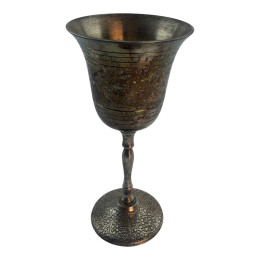 DISCOUNT: Antique glass with patina, bronze with chrome plating (15.5 cm)