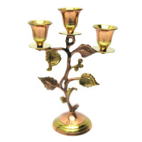 Bronze candlestick for 3 candles (19.5x13x7 cm)
