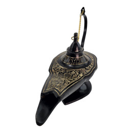 Aladdin's lamp, bronze, black (11.5 x 21.5 x 7 cm)