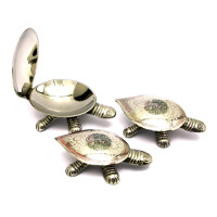 Bronze ashtrays "Turtles" set of 3 pieces (12x7cm13x7.5cm14.5x9.5cm)